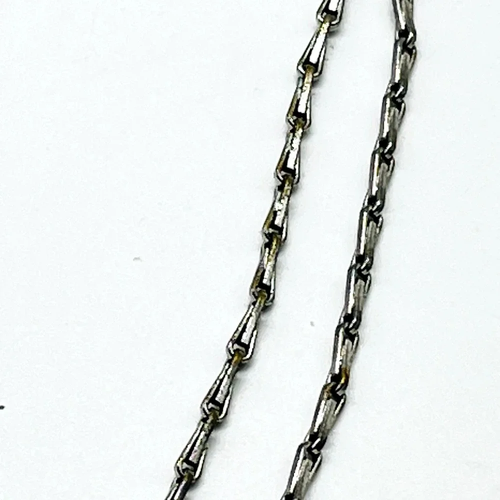 Signed Whiting and Davis Necklace Silver Tone Snake Chain Vintage Classic